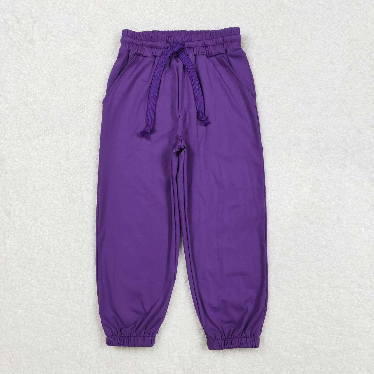 Wholesale kids baby girls purple active wear leggings pants