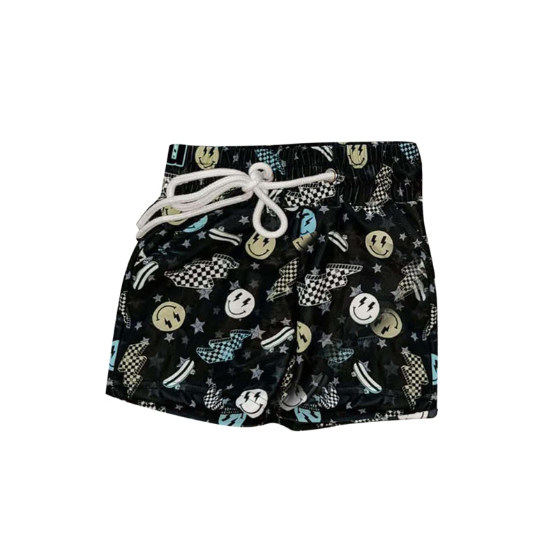 baby boy smile face star print summer swim trunks preorder
