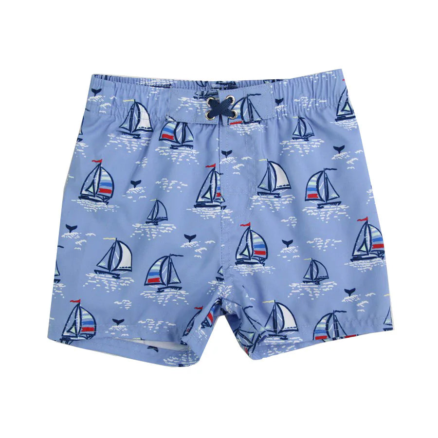 Baby boy sailboat summer swim trunks preorder