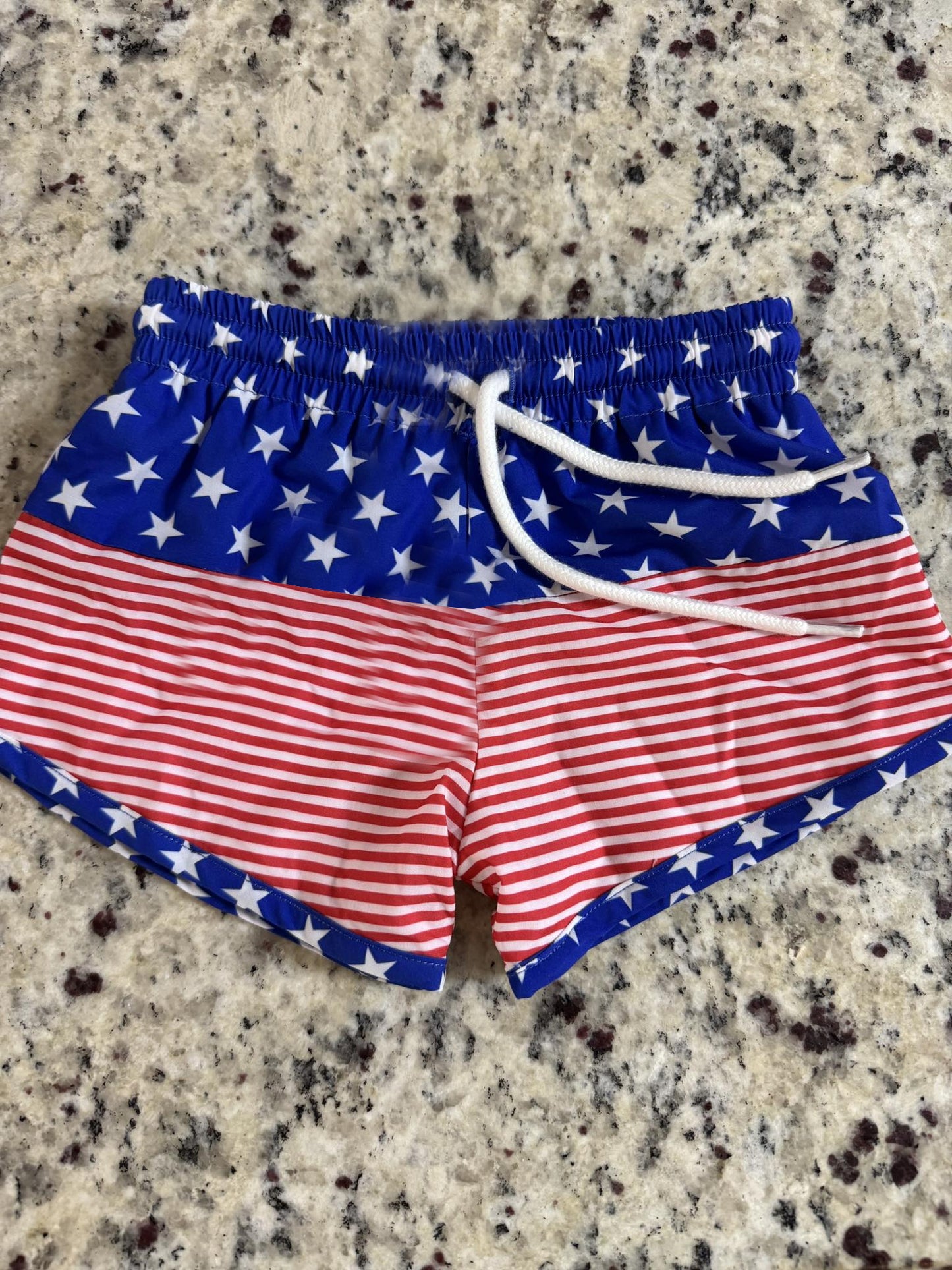 Baby boy July 4th swim trunks preorder