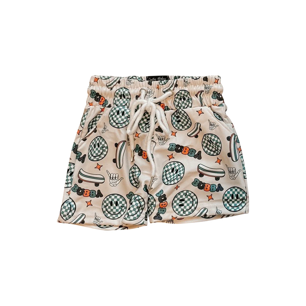 Smile face kids summer swim trunks preorder