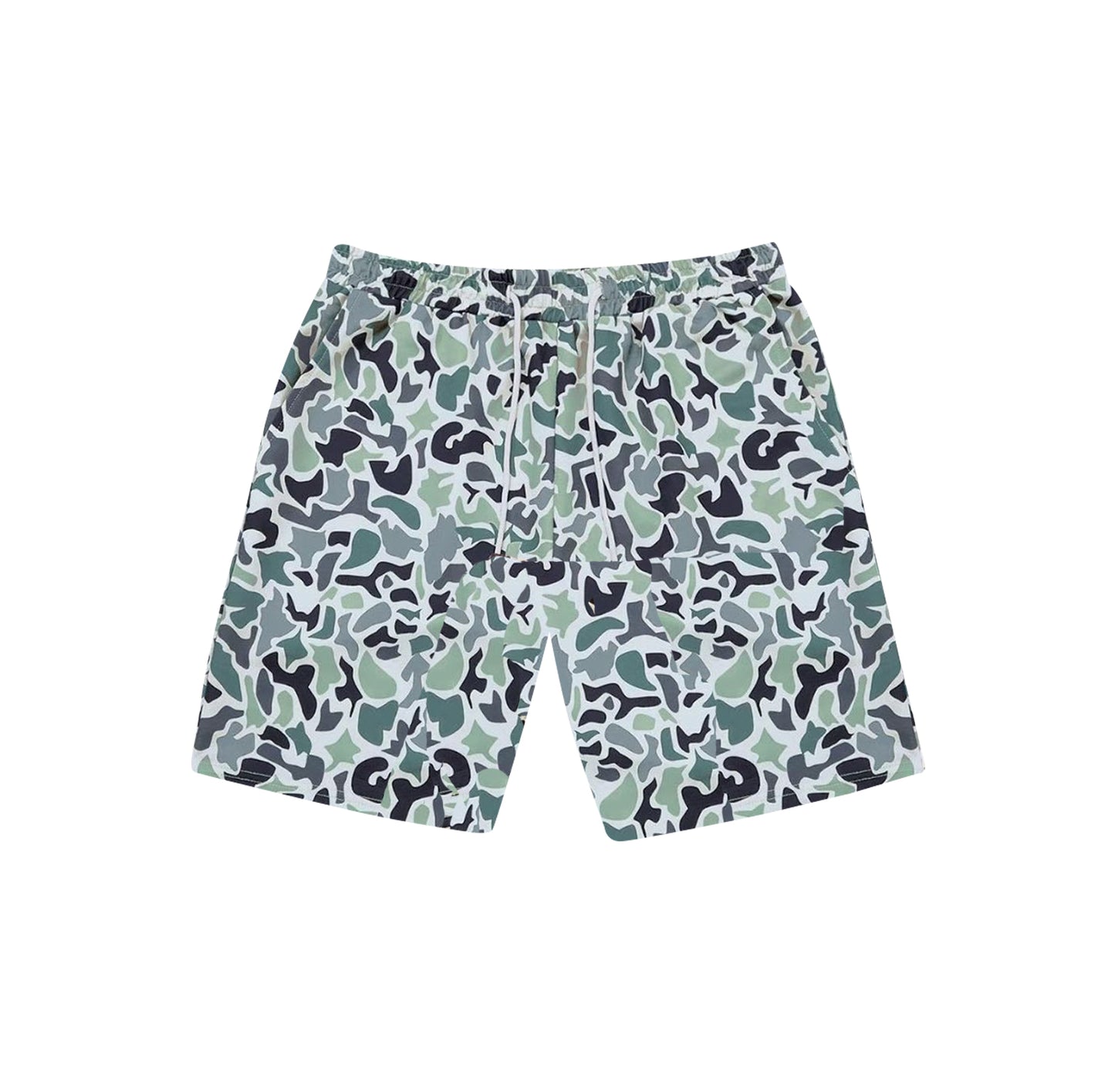 Adult man camo print summer swim trunks preorder