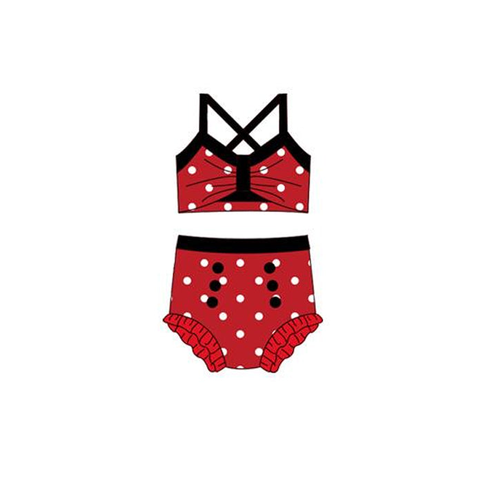 Princess design baby two pieces bathing suit kids swimwear preorder