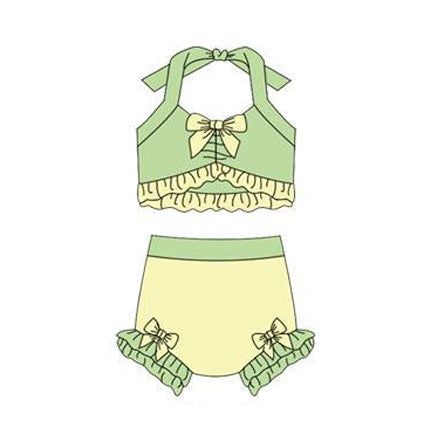 Princess design baby two pieces bathing suit kids swimwear preorder