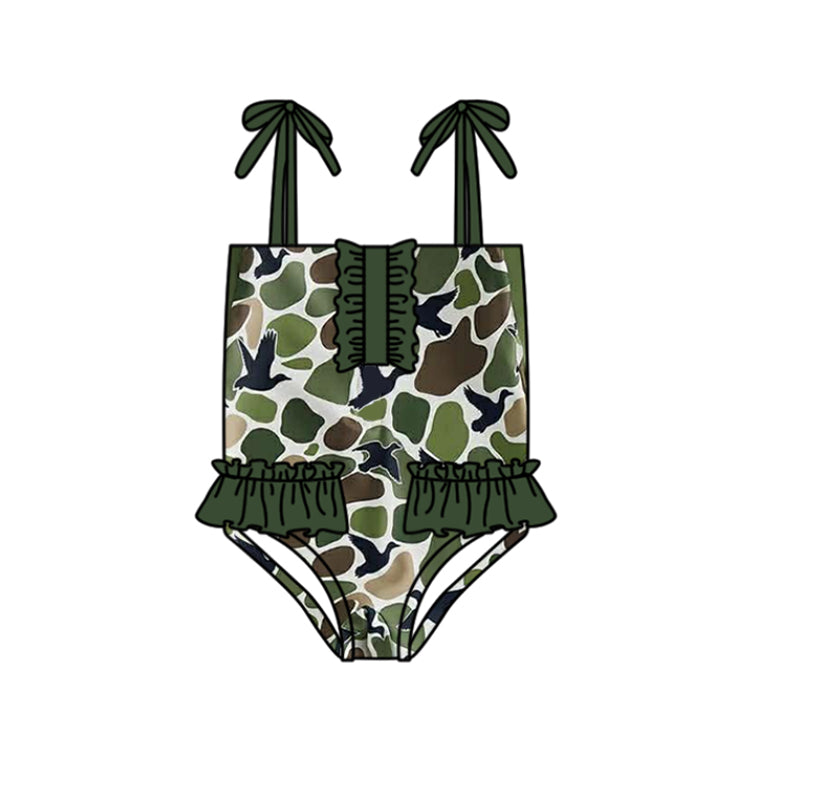 One piece duck camo bathing suit kids swimwear preorder