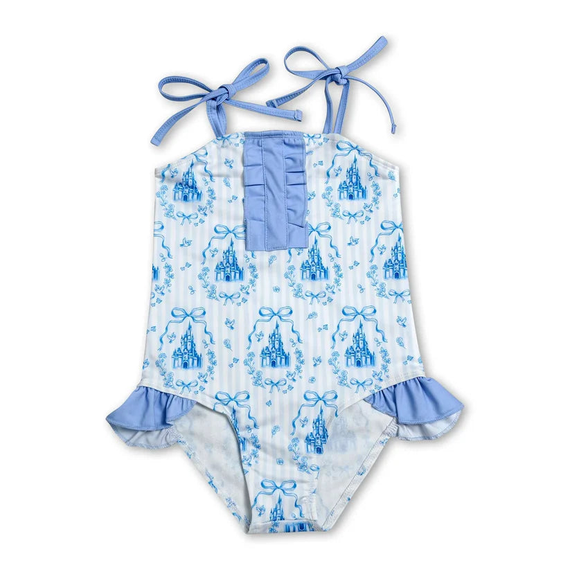 Blue castle girls summer active yoga dress