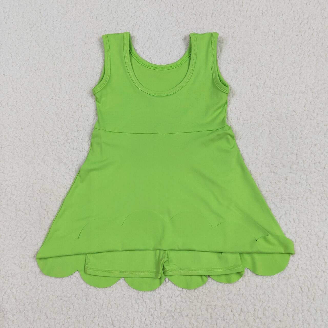 Baby girls green active wear athletic summer yoga skirt dress