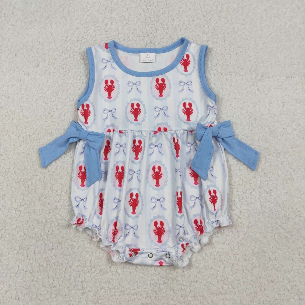 Crawfish design girls romper