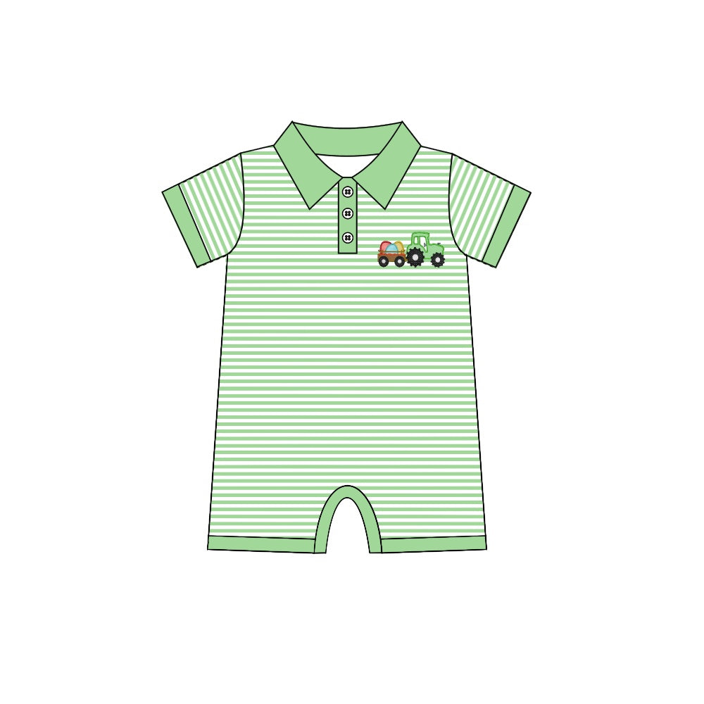 Easter egg tractor romper preorder