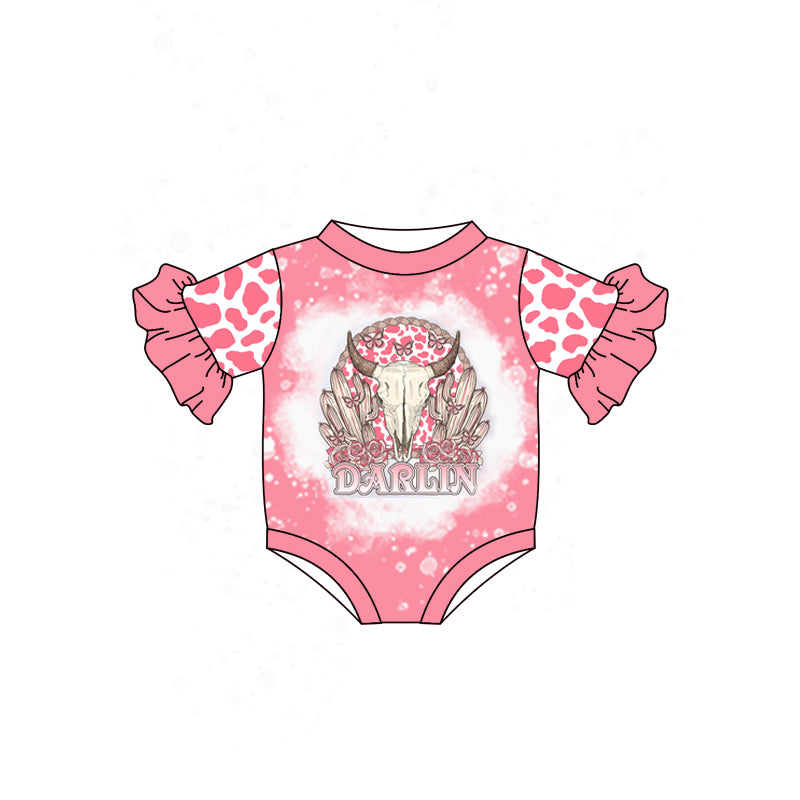 toddle girls short sleeve western romper preorder