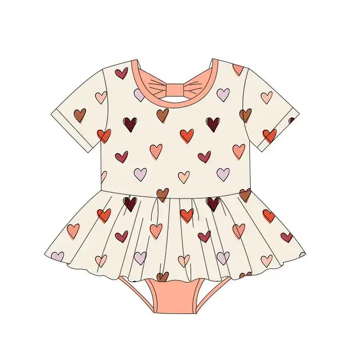 baby girls valentines heart romper preorder