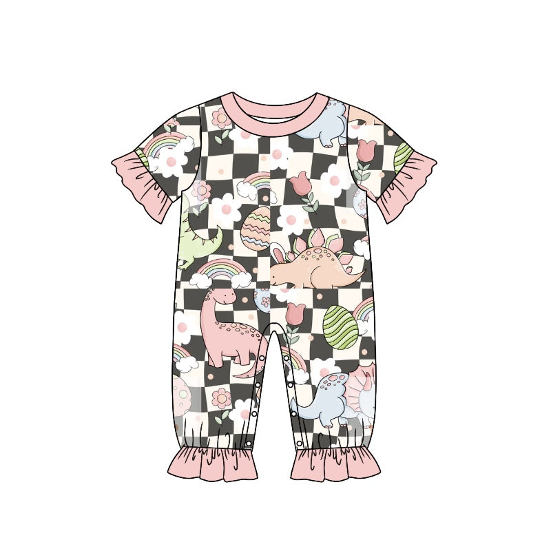 toddle girls easter egg dinosaur romper preorder