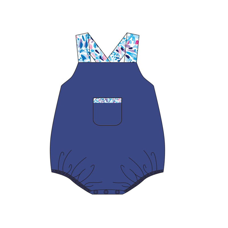 toddle baby boy navy romper preorder