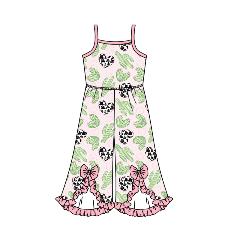 western cactus cheetah heart wide leg jumpsuit preorder