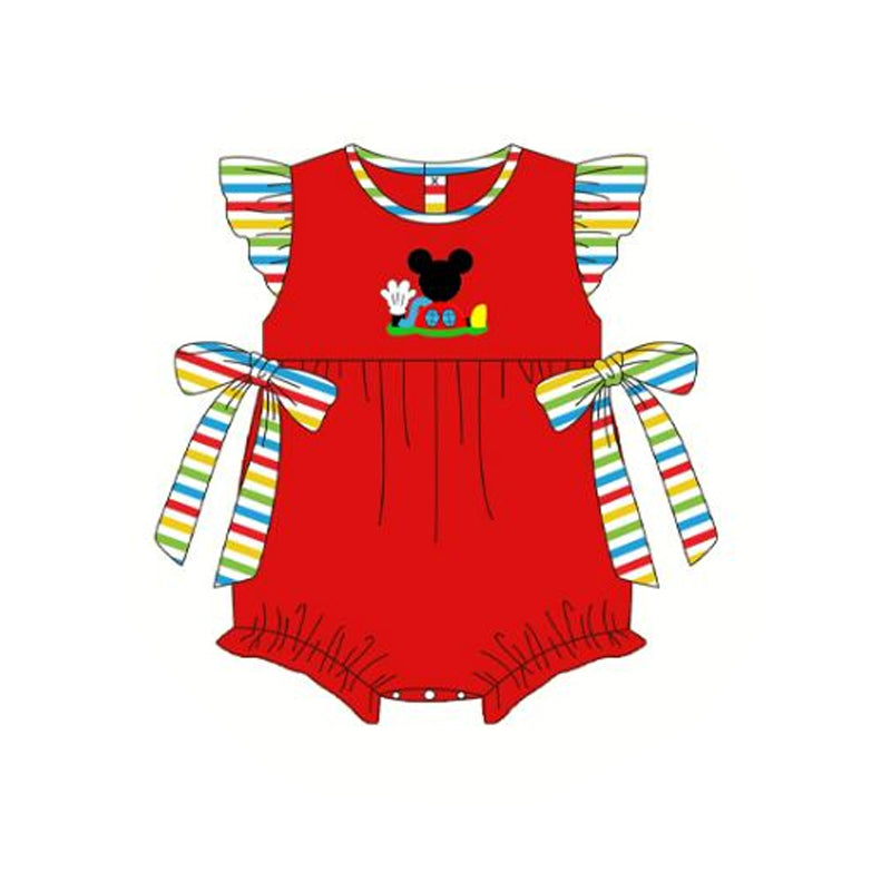 toddle baby girl red cartoon romper