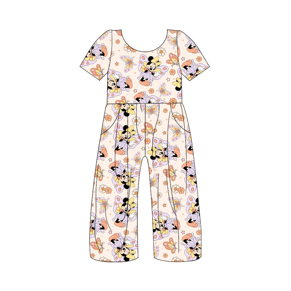 toddle baby girls cartoon butterfly jumpsuit preorder