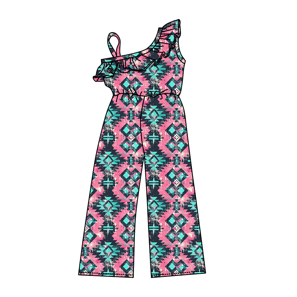 Cowgirl western aztec wide leg jumpsuit preorder