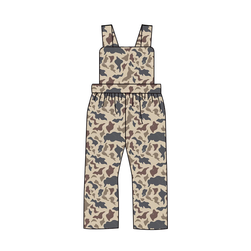 Wholesale kids clothes infant baby boy camo jumpsuit preorder