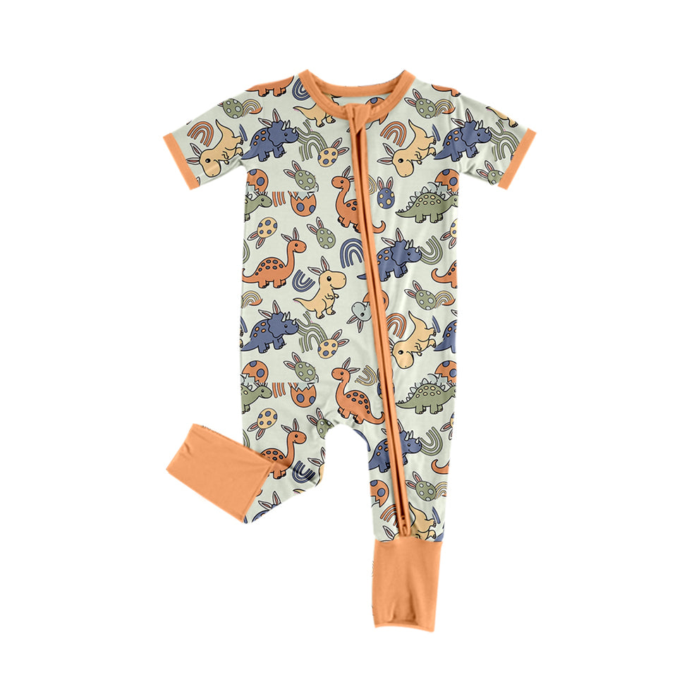 Toddle baby girls Easter dinosaur zip romper preorder
