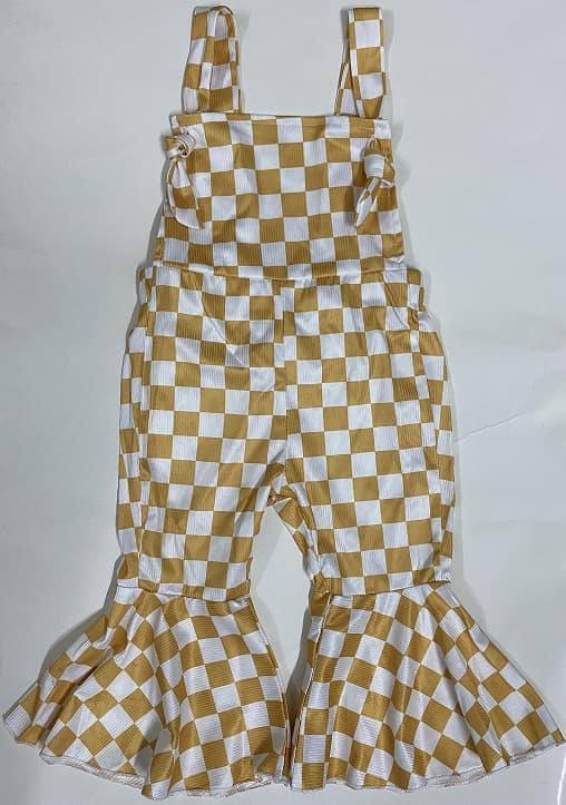Khahi checkered toddle girls romper preorder