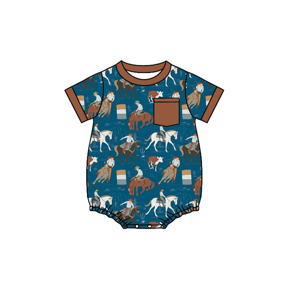 Western cowboy rodeo toddle boy romper preorder