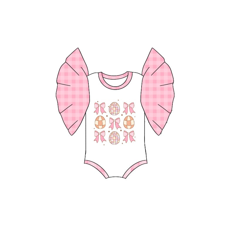 Toddle girls pink bow disco romper preorder