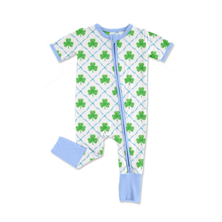 Toddle boy Saint Patrick's Day zip romper preorder