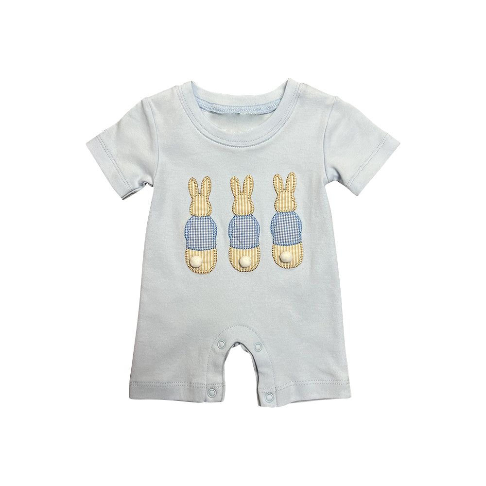 Toddle boy Easter bunny short sleeve romper preorder