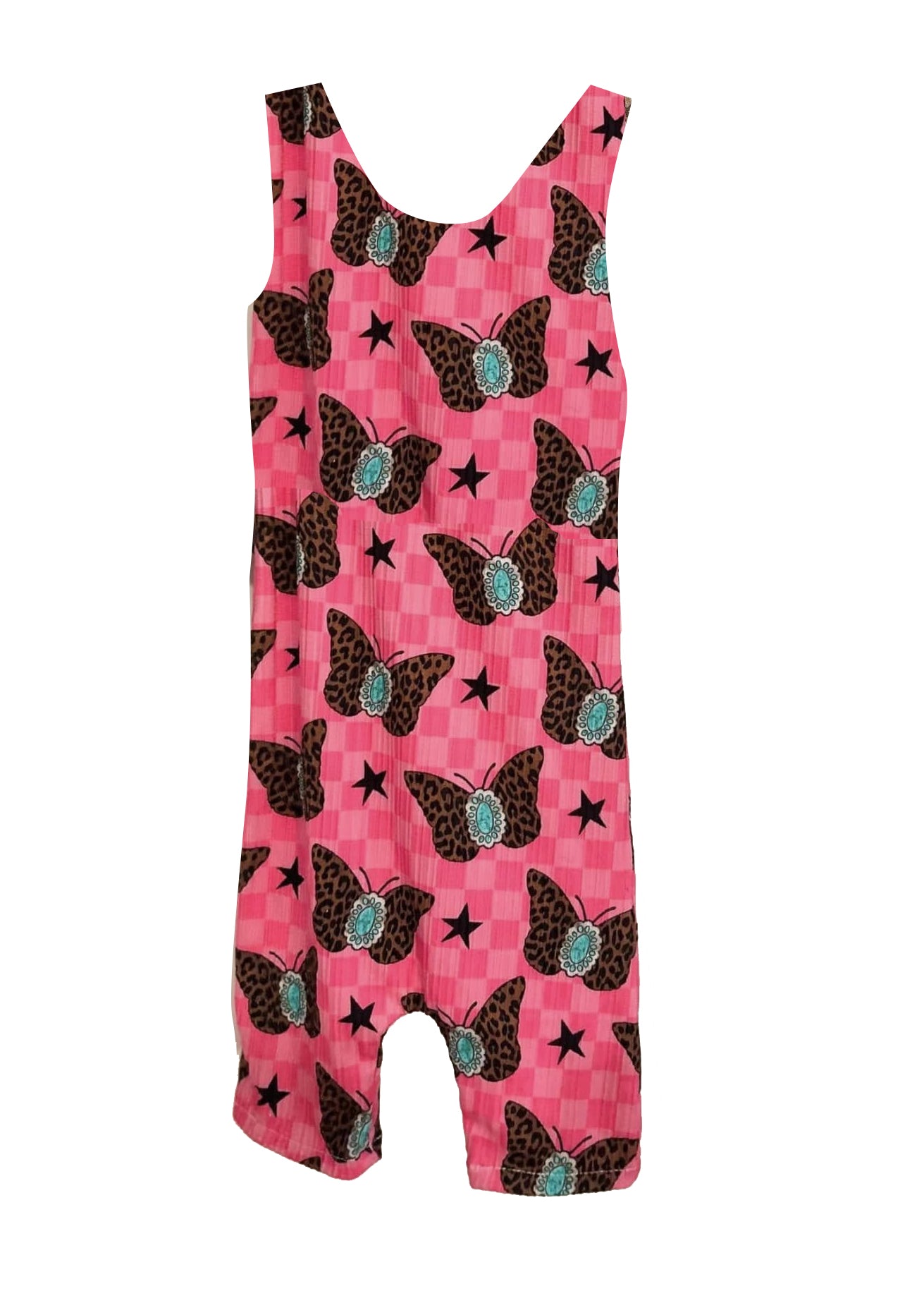 Baby girls cheetah butterfly romper jumpsuit preorder