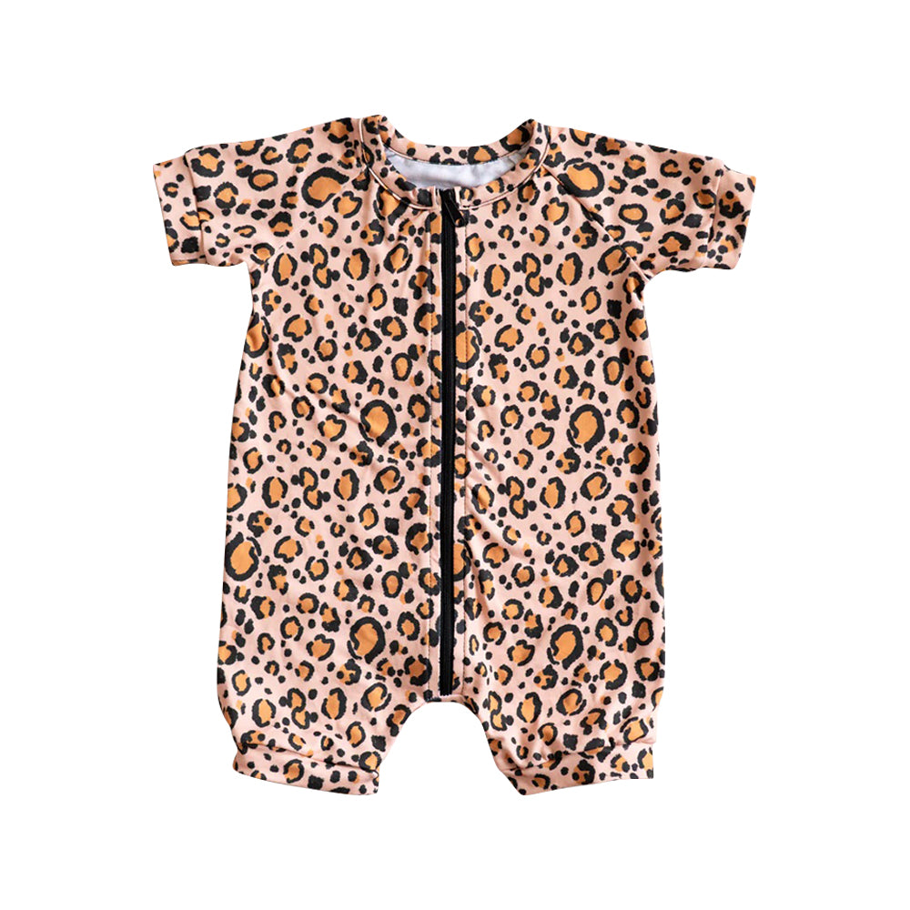 Toddle baby boy cheetah zip romper preorder