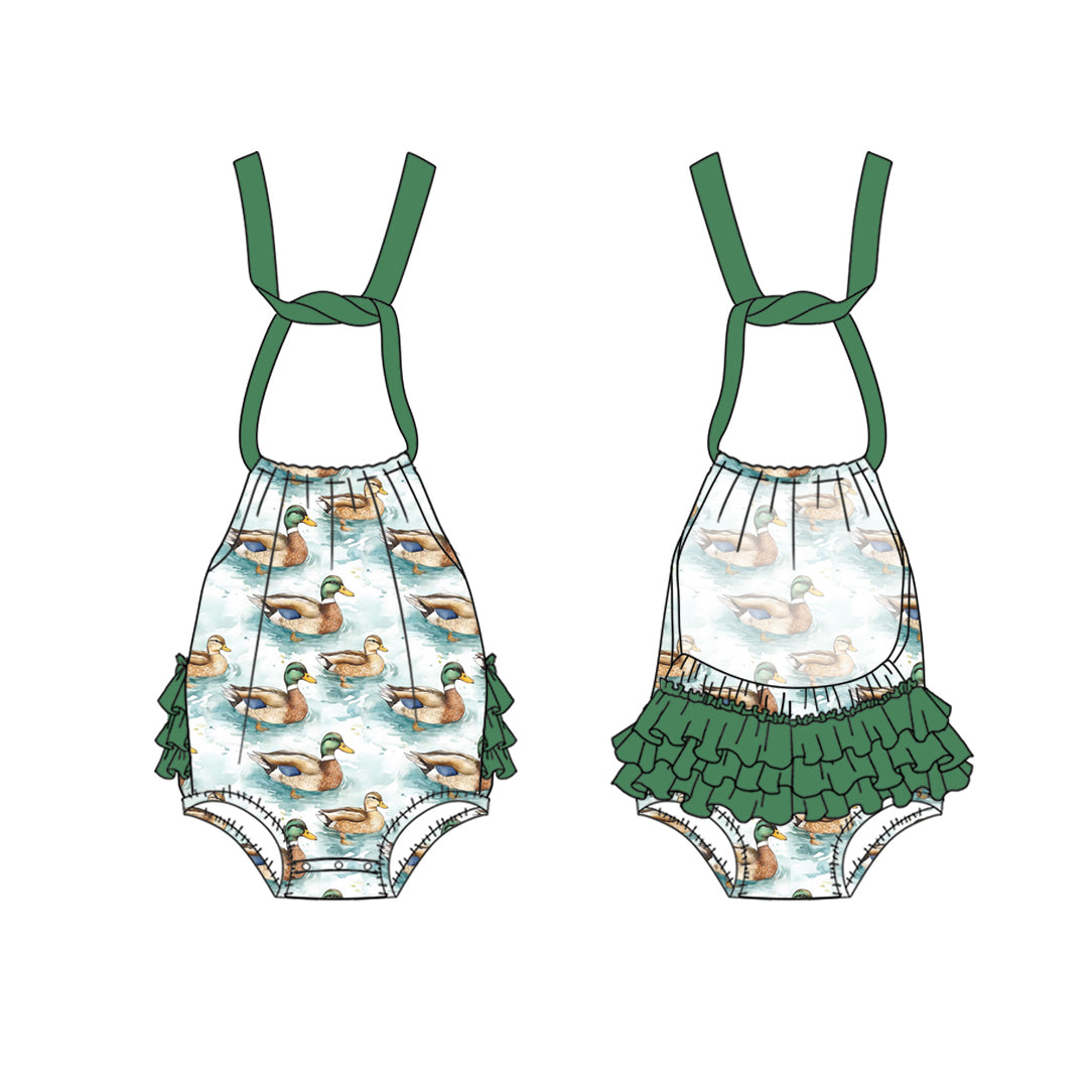 Toddle baby girls mallard duck summer romper preorder