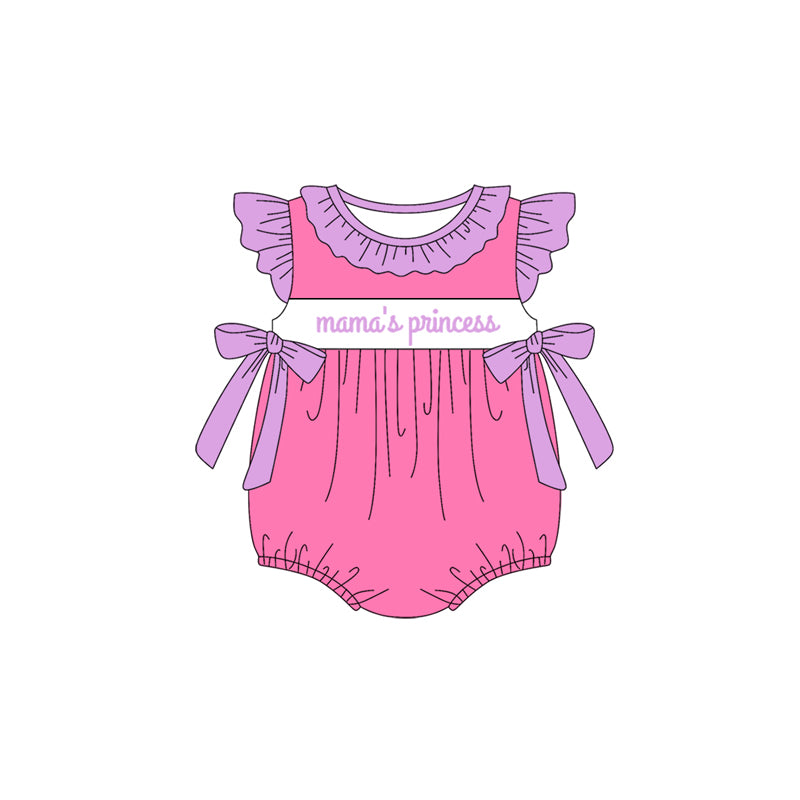 Mamas princess baby girls short sleeve romper preorder