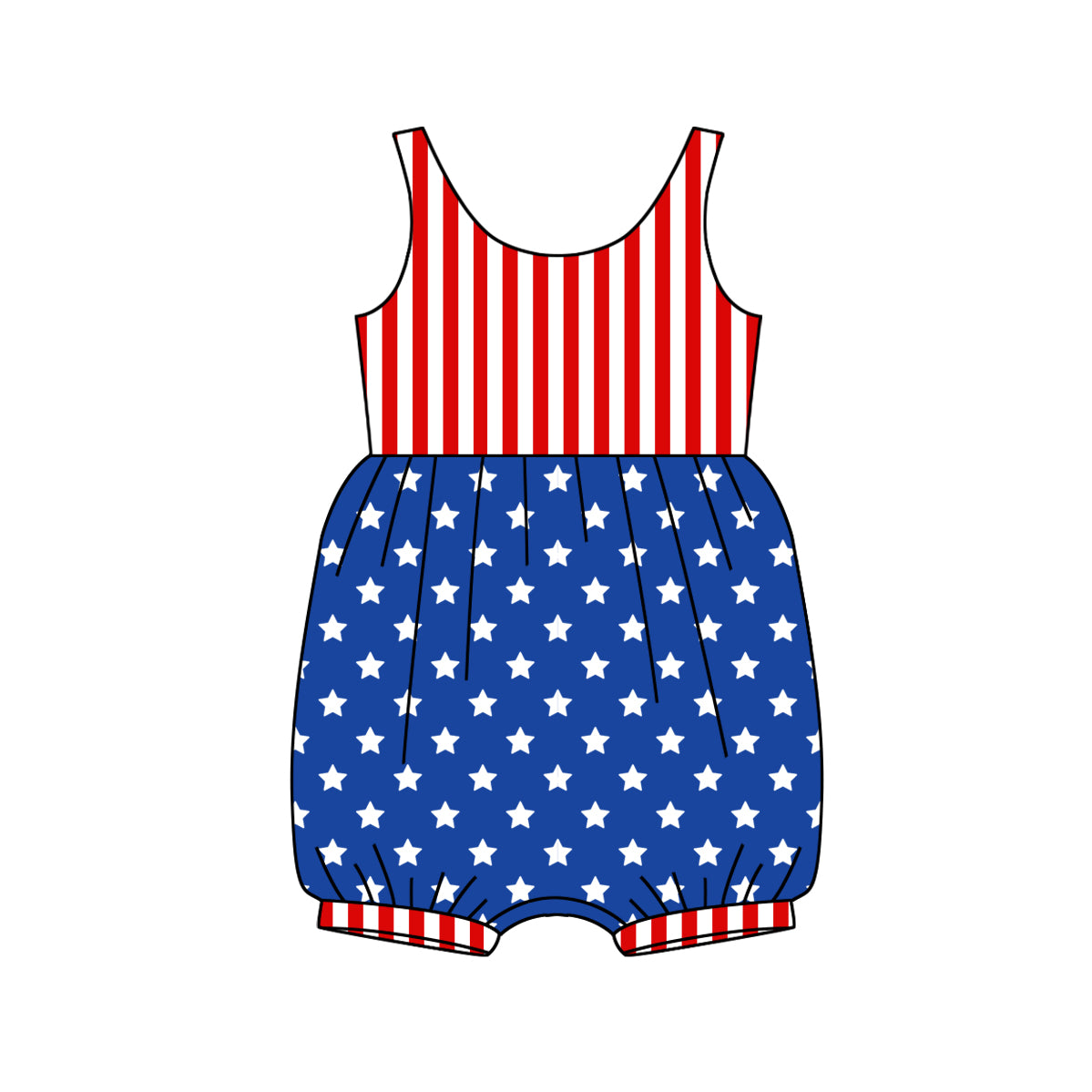 Toddle baby girl July 4th summer romper preorder