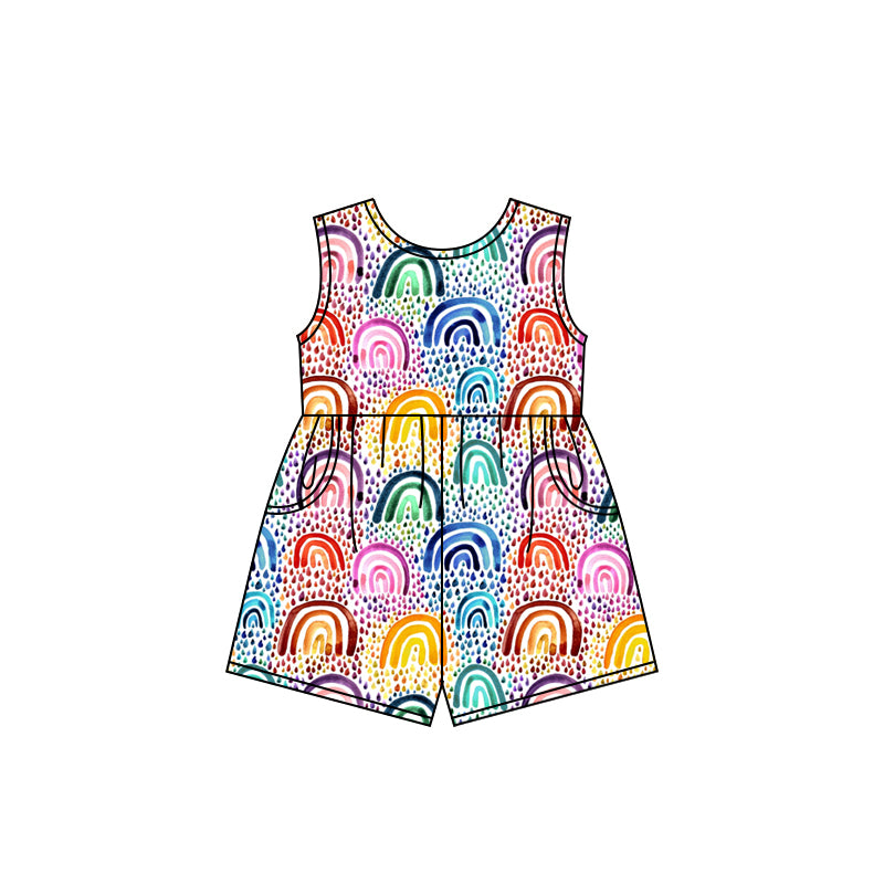 Toddle girls rainbow design wide leg jumpsuit preorder