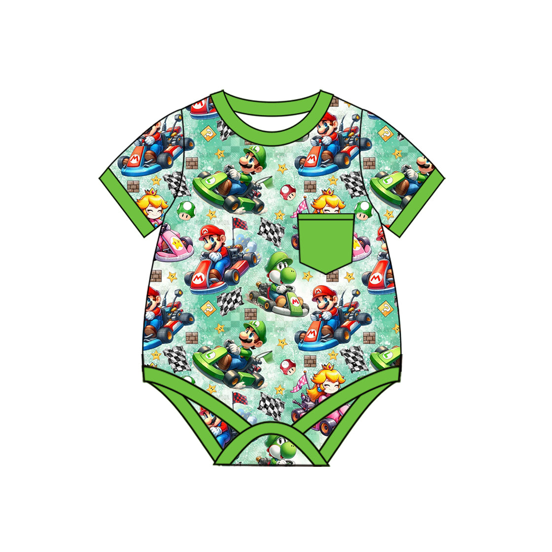 Infant baby boy cartoon summer romper preorder