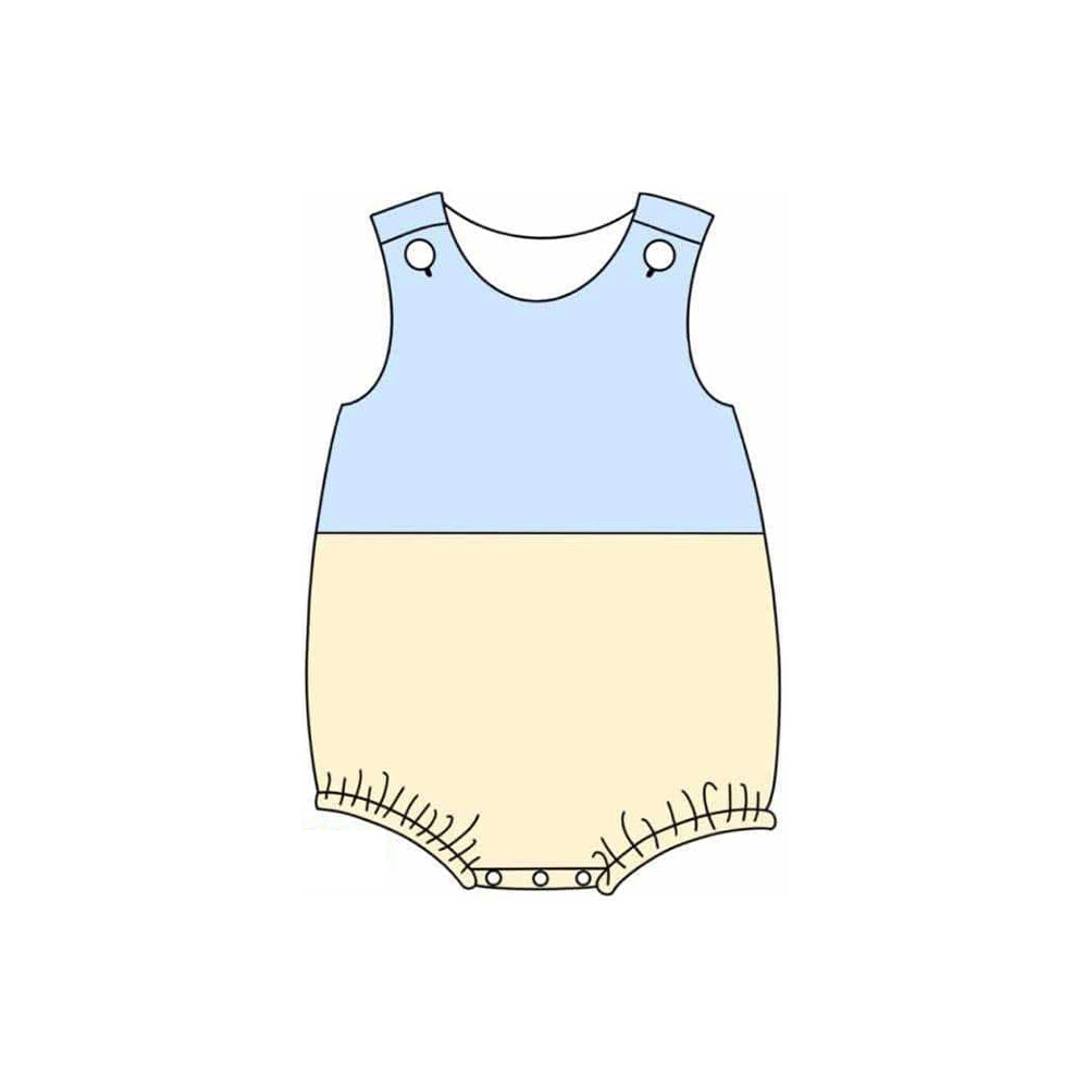 Toddle baby blue yellow summer romper preorder