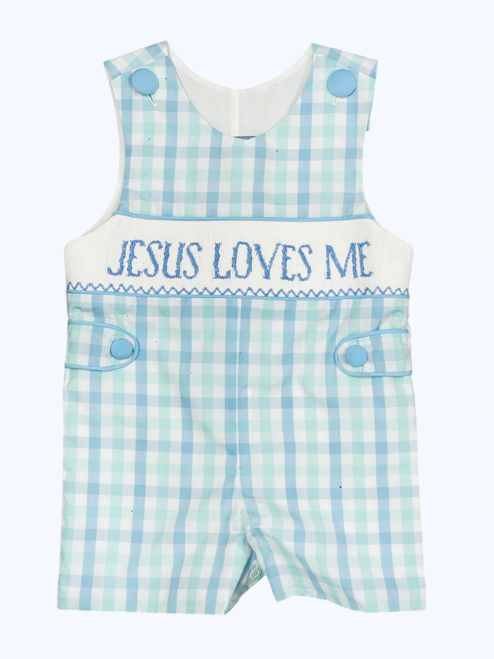 Jesus loves me boy fashion romper preorder