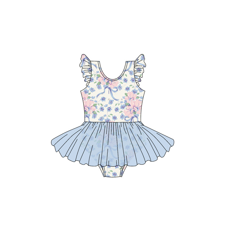 Baby girls pink flower summer romper preorder
