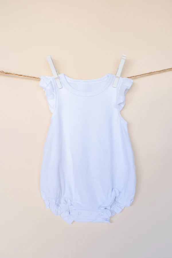 Toddle girl white cotton summer romper preorder