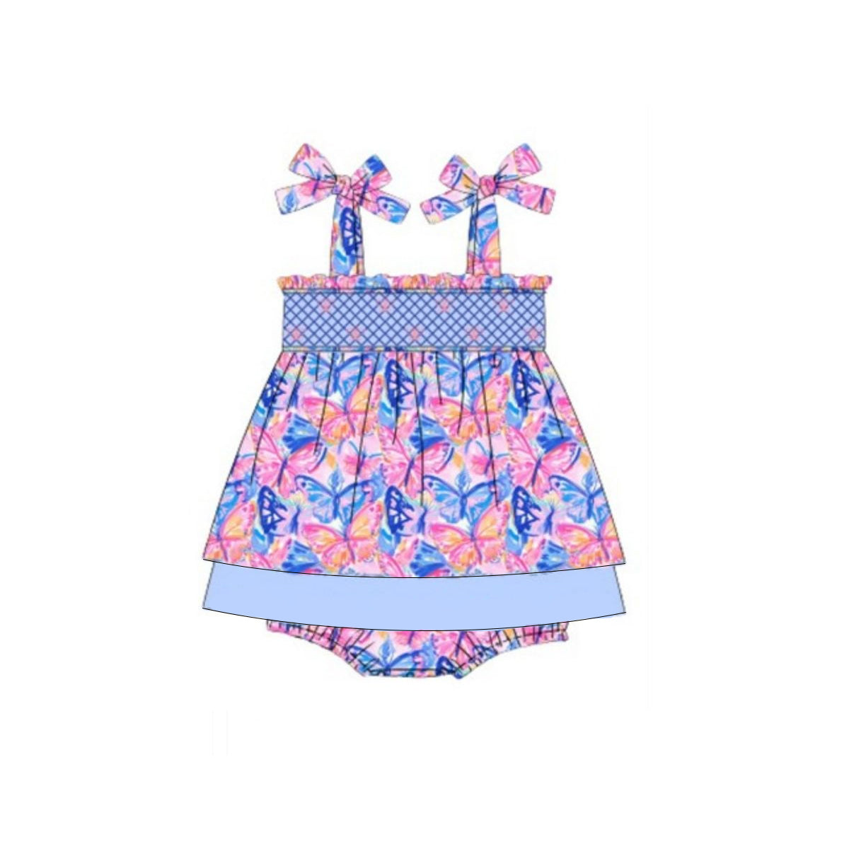 Toddle baby girls butterfly romper preorder