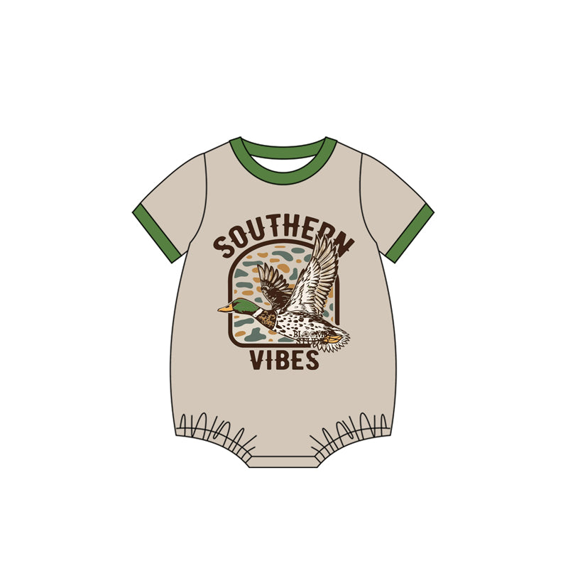 Toddle baby boy mallard duck southern romper preorder