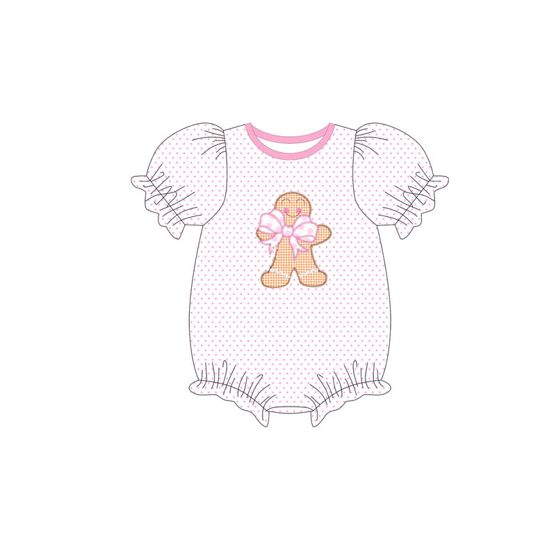 Christmas gingerbread toddle baby girls romper preorder