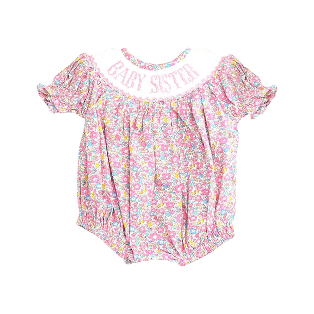 Baby sister toddle baby short sleeve floral romper preorder
