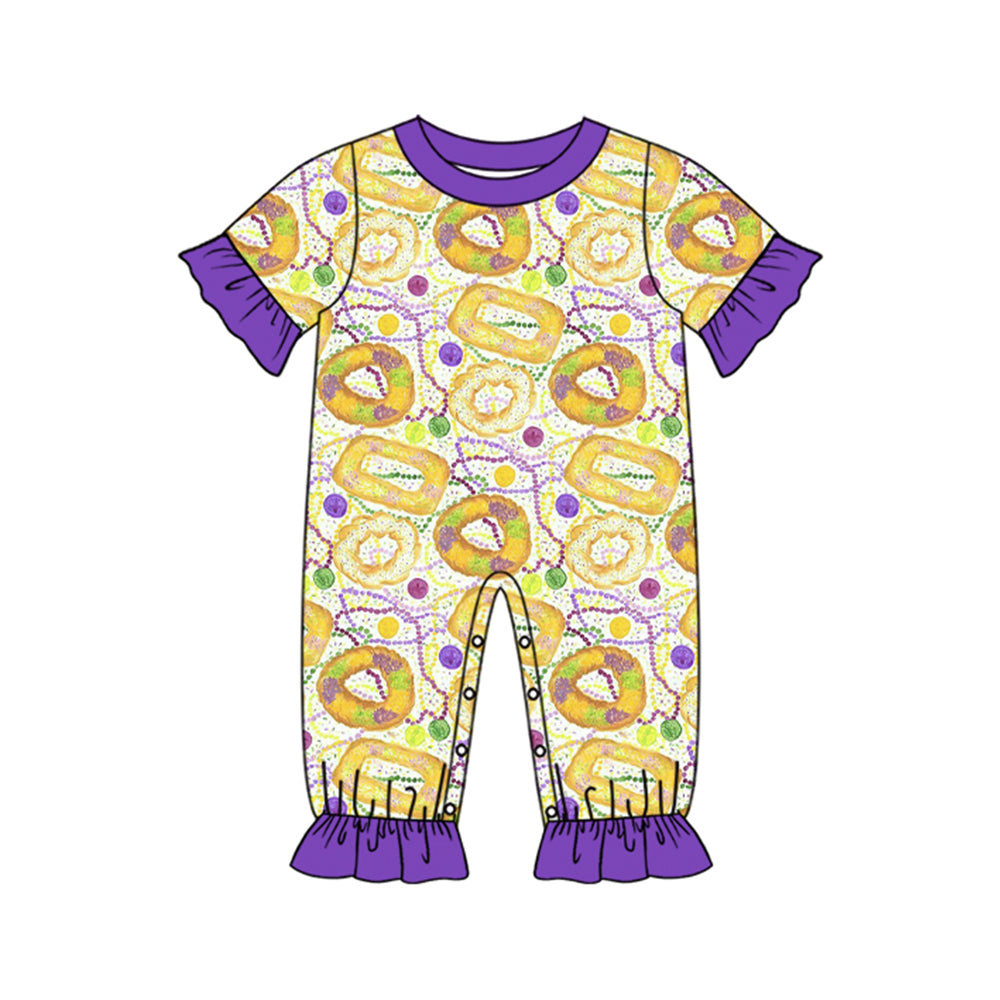 Toddle girls Mardi Gras romper preorder