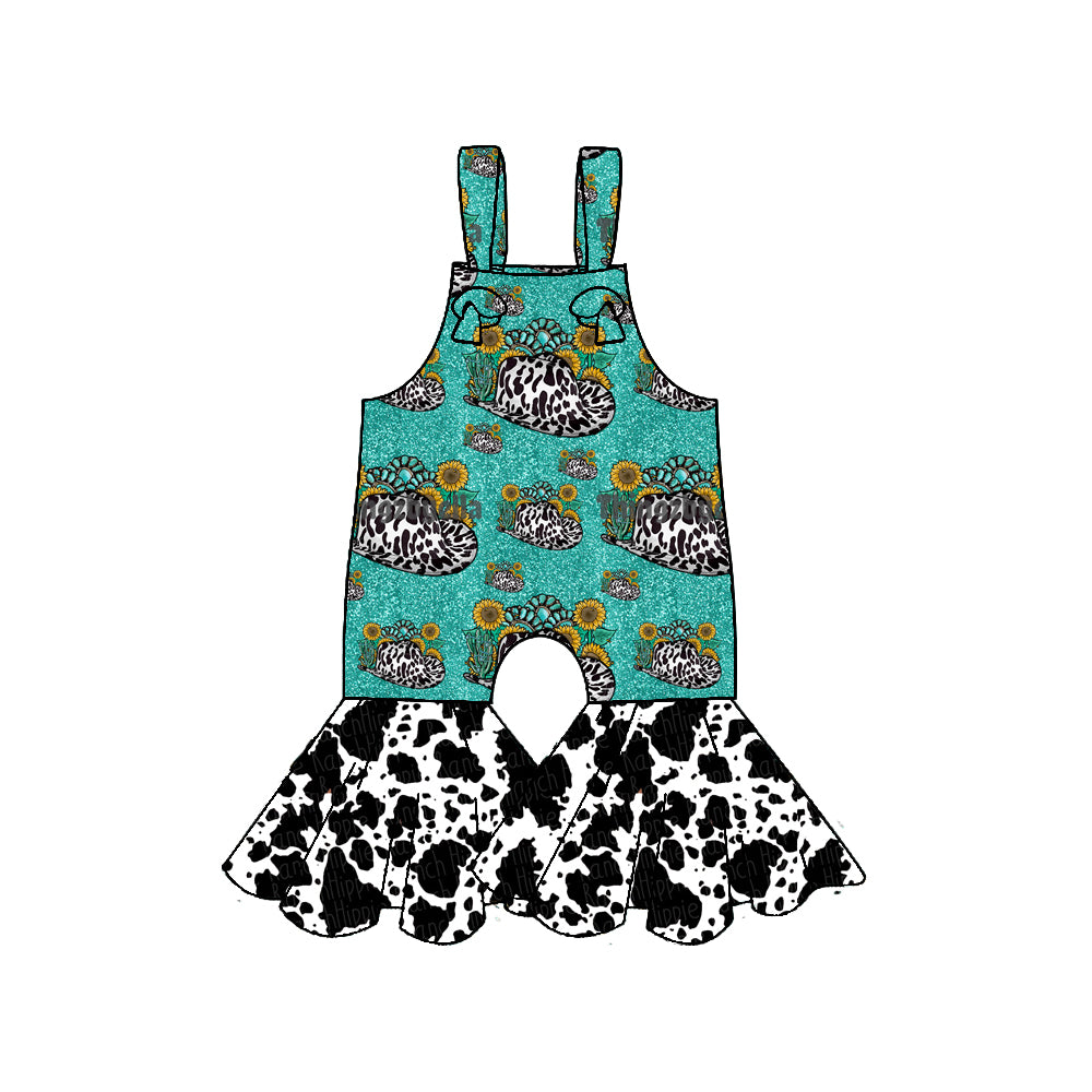 Toddle girls western sunflower romper preorder