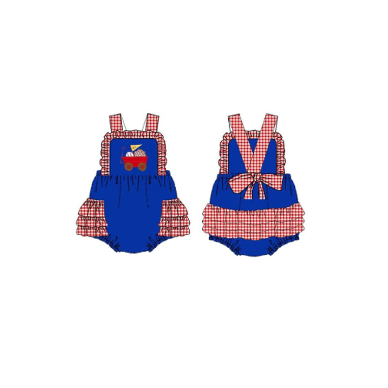 Toddle girls softball design summer romper preorder