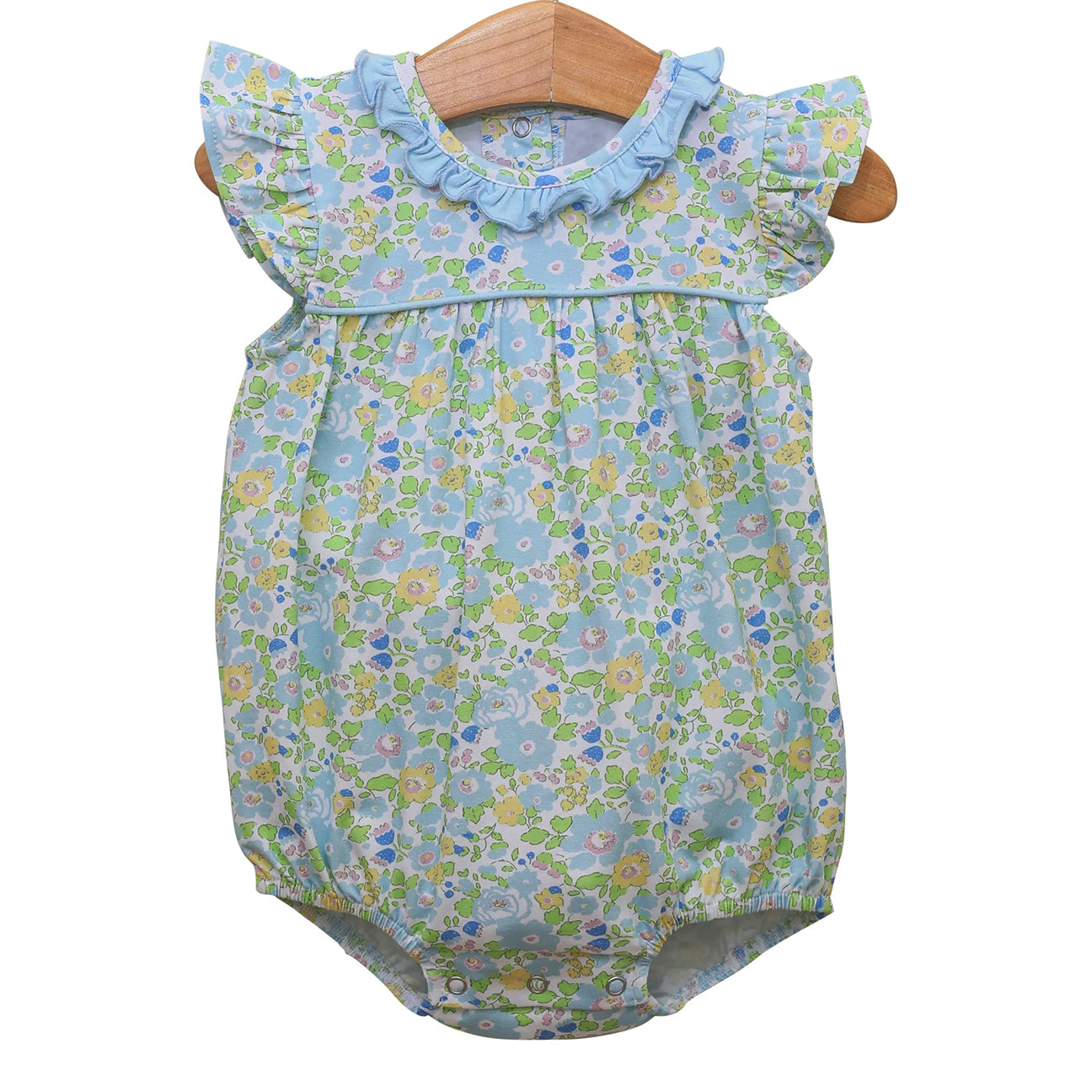 Toddle girls blue yellow floral romper preorder