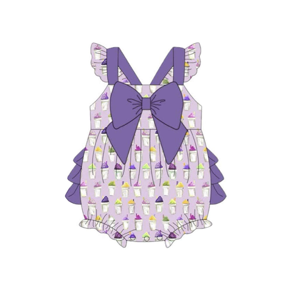 Hot sale baby girl purple romper preorder