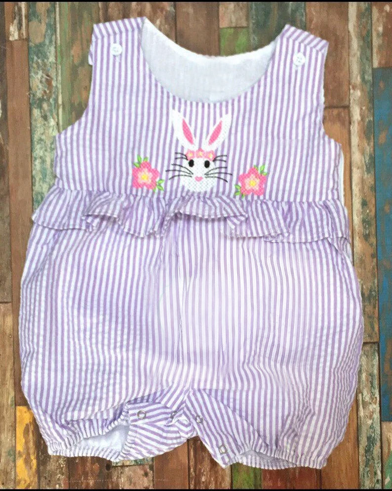 Easter bunny toddle girls holiday romper preorder