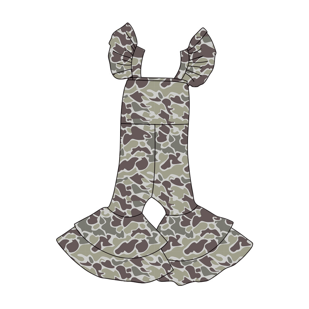 Toddle girls dark grey camo jumpsuit preorder